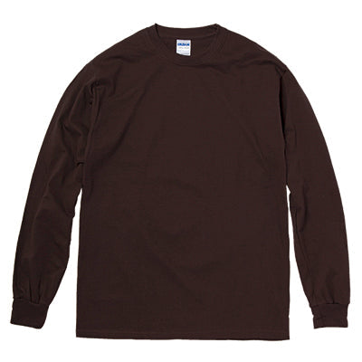 6.0オンス ウルトラコットン ロングスリーブTシャツ | GL2400 | ダークチョコレート
